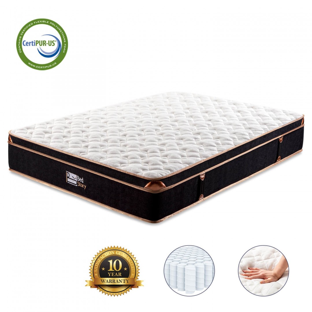 Live and Sleep Classic 12 Inch Plush Memory Foam Mattress Full Size CertiPUR Certified Double Bed in a Box with Firm Body Support 